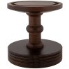 Clayre & Eef campana de vidrio base de madera Ø17x40cm estilo campestre de vidrio marrón