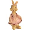 Clayre & Eef Conejo Decorativo Poliresina Marrón Rosa 3x3x5 cm Estilo Campestre