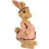Clayre & Eef Conejo Decorativo Poliresina Marrón Rosa 3x3x5 cm Estilo Campestre