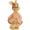 Clayre & Eef Conejo Decorativo Poliresina Marrón Rosa 3x3x5 cm Estilo Campestre