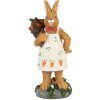 Clayre & Eef 6PR5720 Conejo Decorativo Poliresina 5x5x13 cm Estilo Campestre