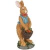Clayre & Eef 6PR5721 Conejo Decorativo Marrón Azul 13cm Poliresina Estilo Campestre