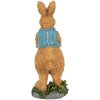 Clayre & Eef 6PR5721 Conejo Decorativo Marrón Azul 13cm Poliresina Estilo Campestre