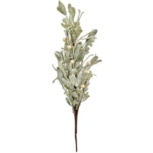 Clayre & Eef Rama Decorativa Verde Plata 10x8x45 cm...