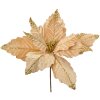 Clayre & Eef 66160 Decoración Navideña Flor Beige-Oro Ø36 cm