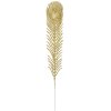 Clayre & Eef 66161GO Pluma decorativa color oro 42 cm plástico efecto purpurina