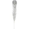 Clayre & Eef 66161ZI Pluma decorativa plata 42 cm plástico brillante