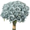 Clayre & Eef Ramo de rosas azul-verde 24 flores 30 cm artificial