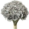 Clayre & Eef Ramo 24 Rosas Gris 20x16x30 cm artificial