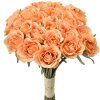 Clayre & Eef Ramo de flores artificiales 24 Rosas Naranja 20x16x30 cm
