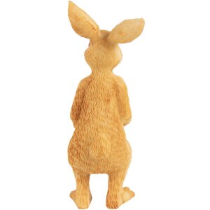 Clayre & Eef figurita decorativa conejo con bebé marrón 4x4x8 cm estilo country