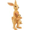 Clayre & Eef figurita decorativa conejo con bebé marrón 4x4x8 cm estilo country