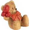 Clayre & Eef Oso Decorativo Marrón Rojo 3x2x4 cm Poliresina Estilo Campestre