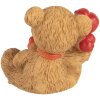 Clayre & Eef Oso Decorativo Marrón Rojo 3x2x4 cm Poliresina Estilo Campestre