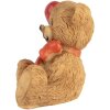 Clayre & Eef Oso Decorativo Marrón Rojo 3x2x4 cm Poliresina Estilo Campestre