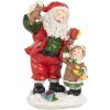 Clayre & Eef 6PR5723 Figura Decorativa Papá Noel con Niño 8x6x13 cm Rojo Blanco