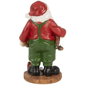Clayre & Eef 6PR5724 Papá Noel estilo campestre figura decorativa 8x6x13 cm
