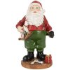 Clayre & Eef 6PR5724 Papá Noel estilo campestre figura decorativa 8x6x13 cm