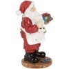 Clayre & Eef 6PR5725 Figura Papá Noel Rojo Blanco 8x6x13 cm Poliresina