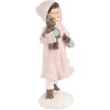 Clayre & Eef 6PR5727 Figurita de Navidad Niño Rosa 12cm Estilo Campestre Poliresina