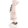 Clayre & Eef 6PR5727 Figurita de Navidad Niño Rosa 12cm Estilo Campestre Poliresina