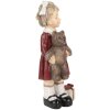 Clayre & Eef Decoración Niño con Osito Marrón Rojo 6x4x13 cm