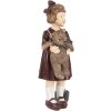 Clayre & Eef Figurita Decorativa Niño con Osito Marrón Verde 6x5x15 cm