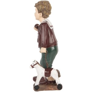 Clayre & Eef 6PR5730 Decoración Niño Marrón Verde 6x5x15 cm
