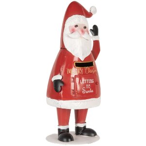Clayre & Eef 6Y5853 Buzón Papá Noel Rojo Blanco 16x14x35 cm