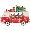 Clayre & Eef 6Y5855 Modelo Autobús LED Rojo Blanco 31x15x21 cm Funciona con pilas