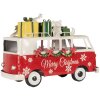 Clayre & Eef 6Y5855 Modelo Autobús LED Rojo Blanco 31x15x21 cm Funciona con pilas