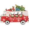 Clayre & Eef 6Y5855 Modelo Autobús LED Rojo Blanco 31x15x21 cm Funciona con pilas
