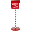 Clayre & Eef Buzón Cartas a Papá Noel Rojo Ø15x50cm Country Style Metal