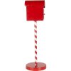 Clayre & Eef Buzón Cartas a Papá Noel Rojo Ø15x50cm Country Style Metal
