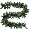 Clayre & Eef Guirnalda Decorativa Verde Rojo 270x7x7 cm Estilo Campestre Navidad