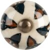 Clayre & Eef Pomo Cerámica Ø 3x3 cm Beige Negro Vintage