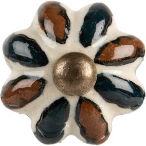 Clayre & Eef Pomo Puerta Boho Beige Verde Ø 3...