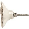 Clayre & Eef Pomo Cerámica Ø5x3cm Beige Marrón Aspecto Antiguo