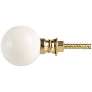 Clayre & Eef 66058 Pomo puerta ceramica blanco...