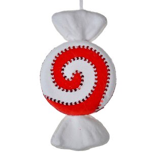 Clayre & Eef 66110 Colgante decorativo caramelo rojo...