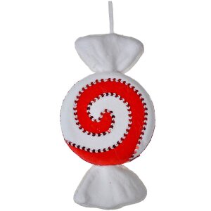 Clayre & Eef 66110 Colgante decorativo caramelo rojo...