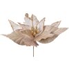 Clayre & Eef 66127 Decoración Navideña Flor Beige Oro Ø 50x62 cm