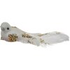 Clayre & Eef Set de 2 Pájaros Decorativos Oro Blanco 15x8x5 cm Plastico Purpurina