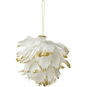 Percha Clayre & Eef Flor Blanco-Dorado 12x12x12 cm...
