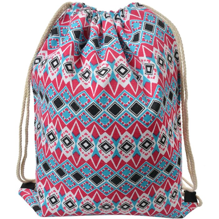 Juleeze JZBG0306 Mochila Ethno Azul Rojo 34x1x43 cm
