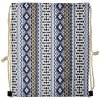 Juleeze JZBG0308 Mochila Blanco Azul 34x1x43 cm Ethno Design Drawstring