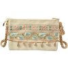 Juleeze JZBG0320 Bolso beige 30x3x18 cm Embrague Boho con bordado