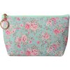 Juleeze neceser estampado floral verde rosa 21x5x13 cm PU cierre cremallera
