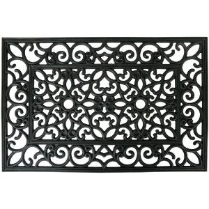 Clayre & Eef MC270 Felpudo Negro 60x40x1 cm Goma...