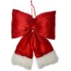 Clayre & Eef 66097M Lazo decorativo de piel sintética rojo blanco 22x5x26 cm